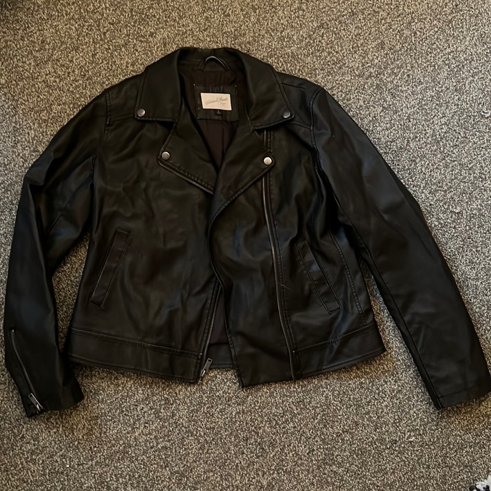 Black leather jacket